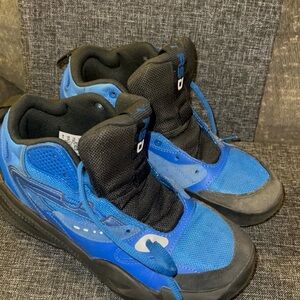 Blue and Black Athletic Sneakers j Cole